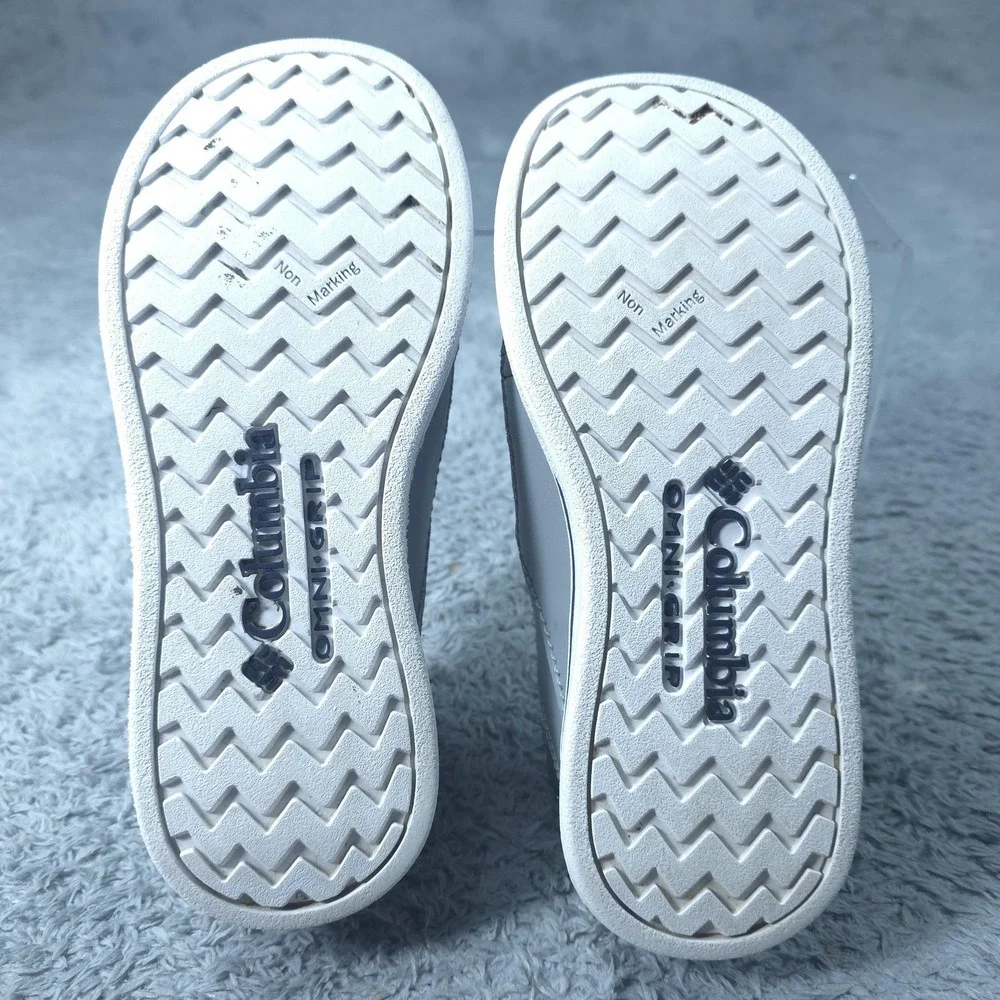 Columbia PFG Boat Shoes Youth Size 3 Gray Slip On Omni-Grip Fishing Beach